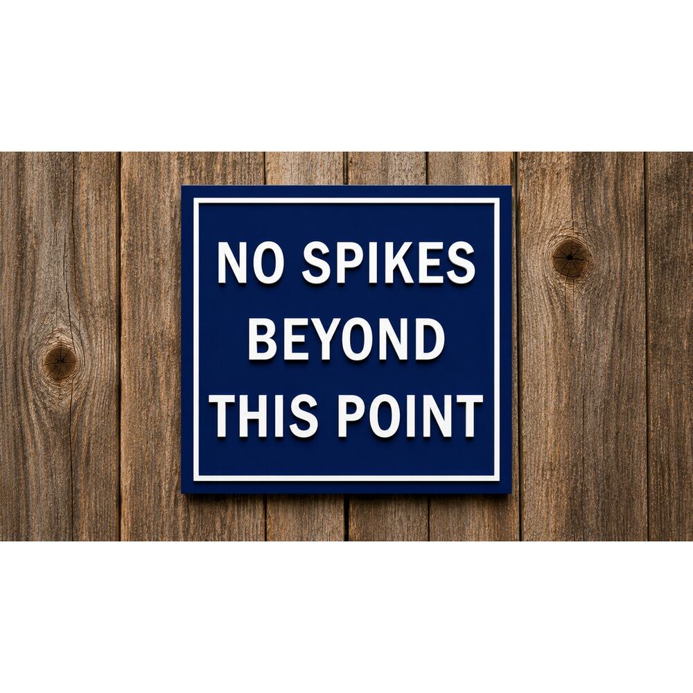 No Spikes Beyond This Point Sign Baseball Stadium Baseball Red Sox